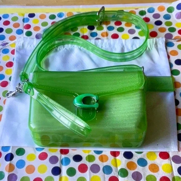 💚 COACH GREEN JELLY TABBY 💚 NWT - Picture 7 of 15